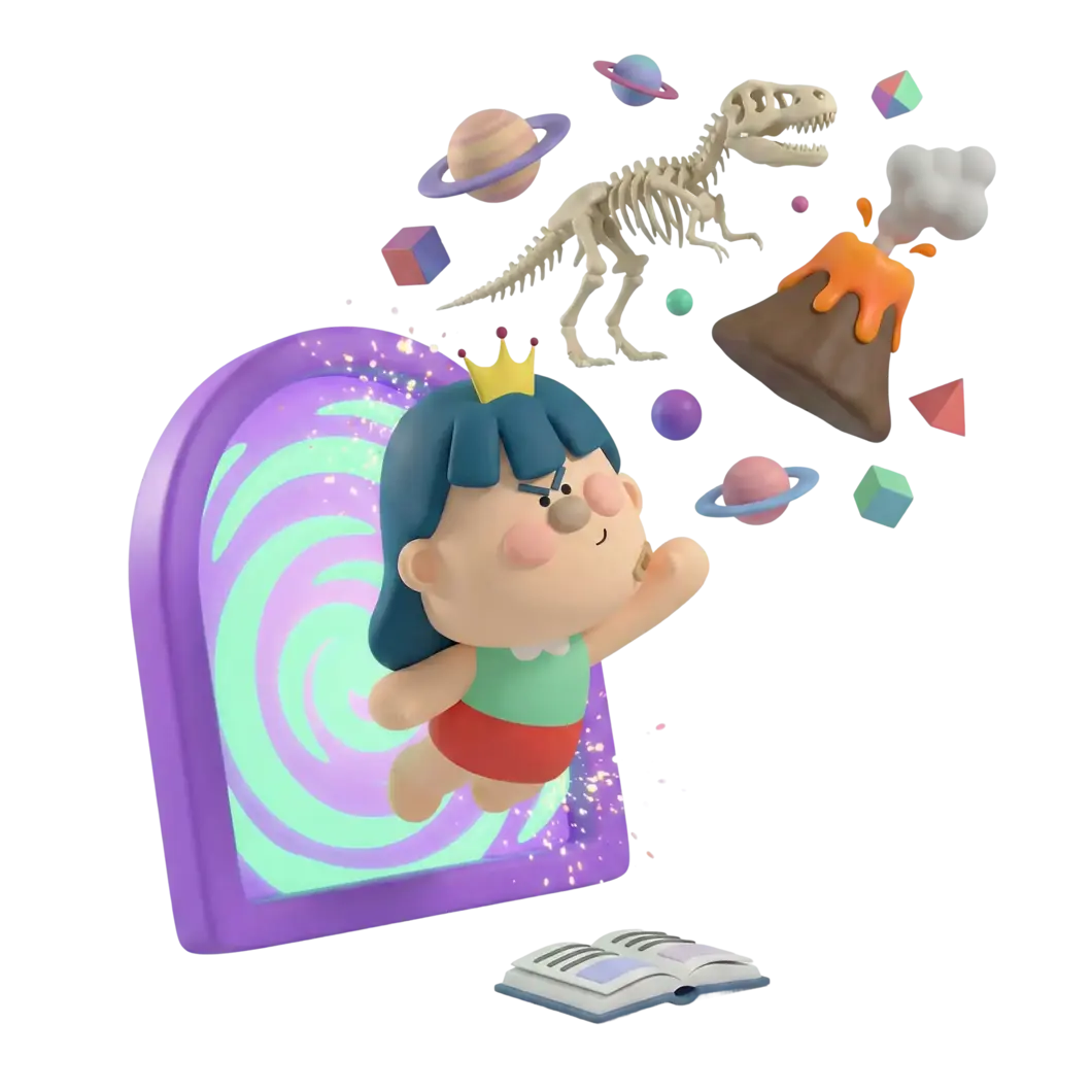 WAGZAK JUMP - 포탈에서 뛰쳐나와 3D 세계를 탐험하는 캐릭터